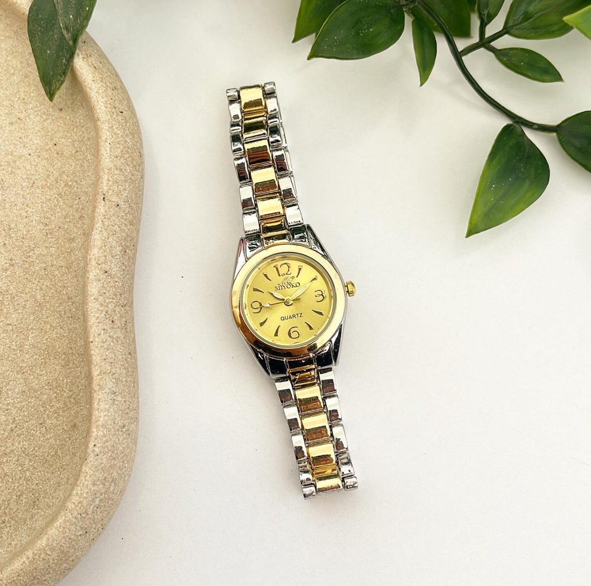 Mixed Golden Pulse Metal Watch