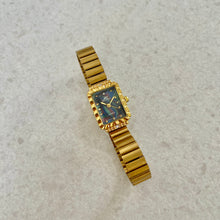 Load image into Gallery viewer, Gold Blue Sunhalo Metal Watch
