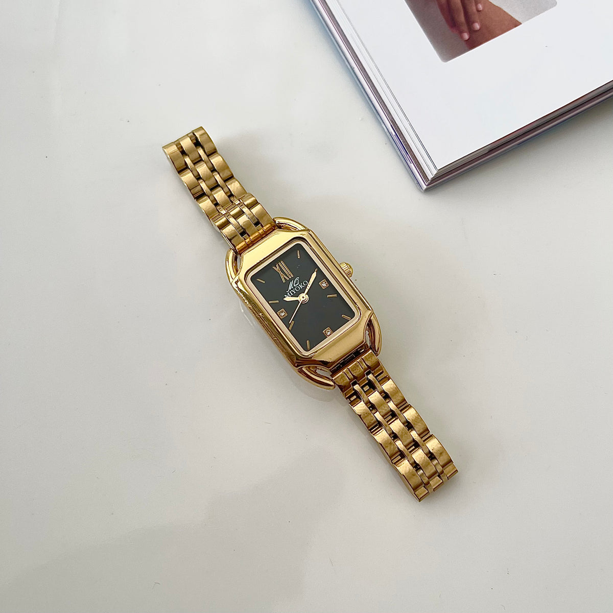 Gold Black The Eleanor Metal Watch