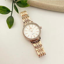 Load image into Gallery viewer, Rose Gold White Girly Girl Metal Watch
