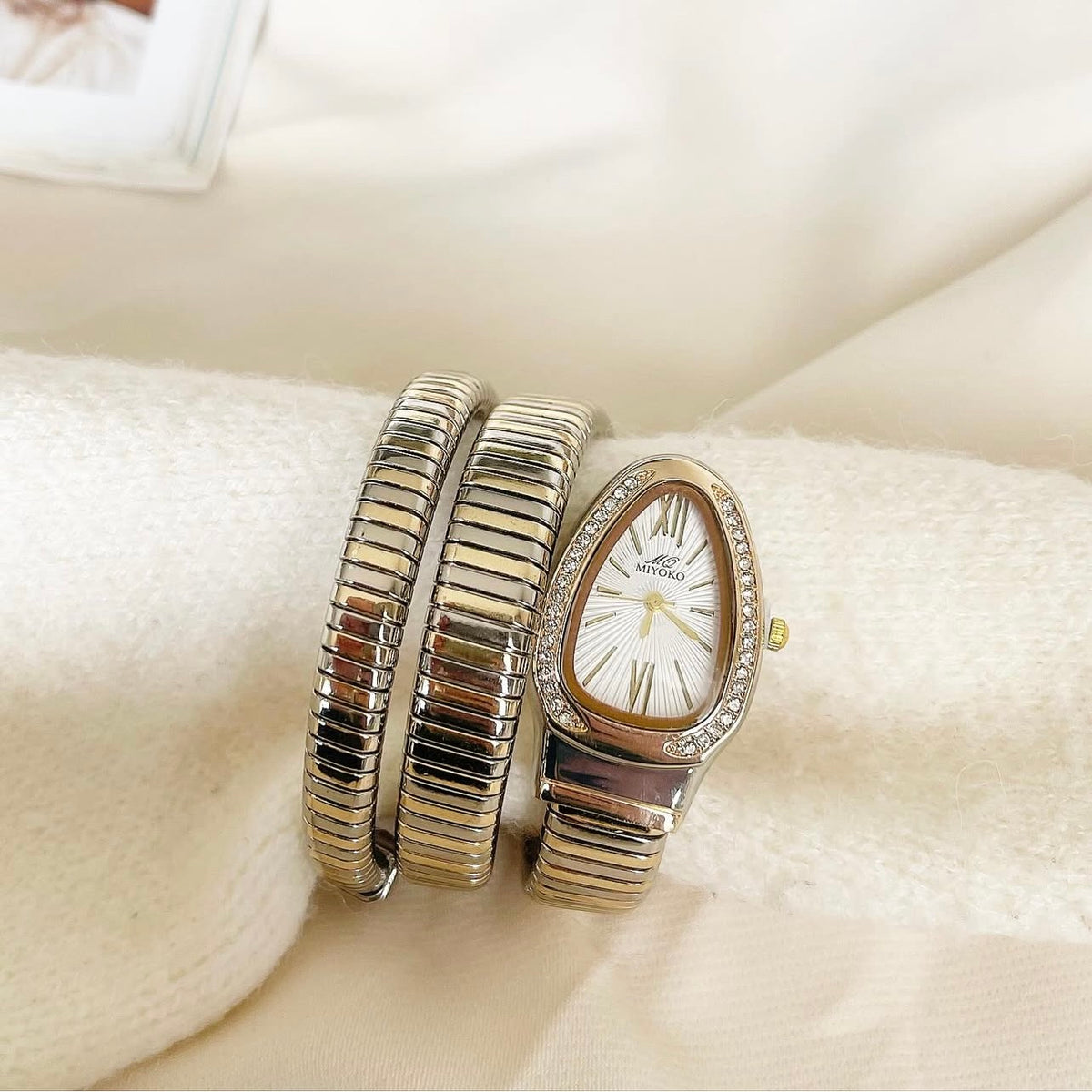 Mixed Gold White Sneaky Metal Watch