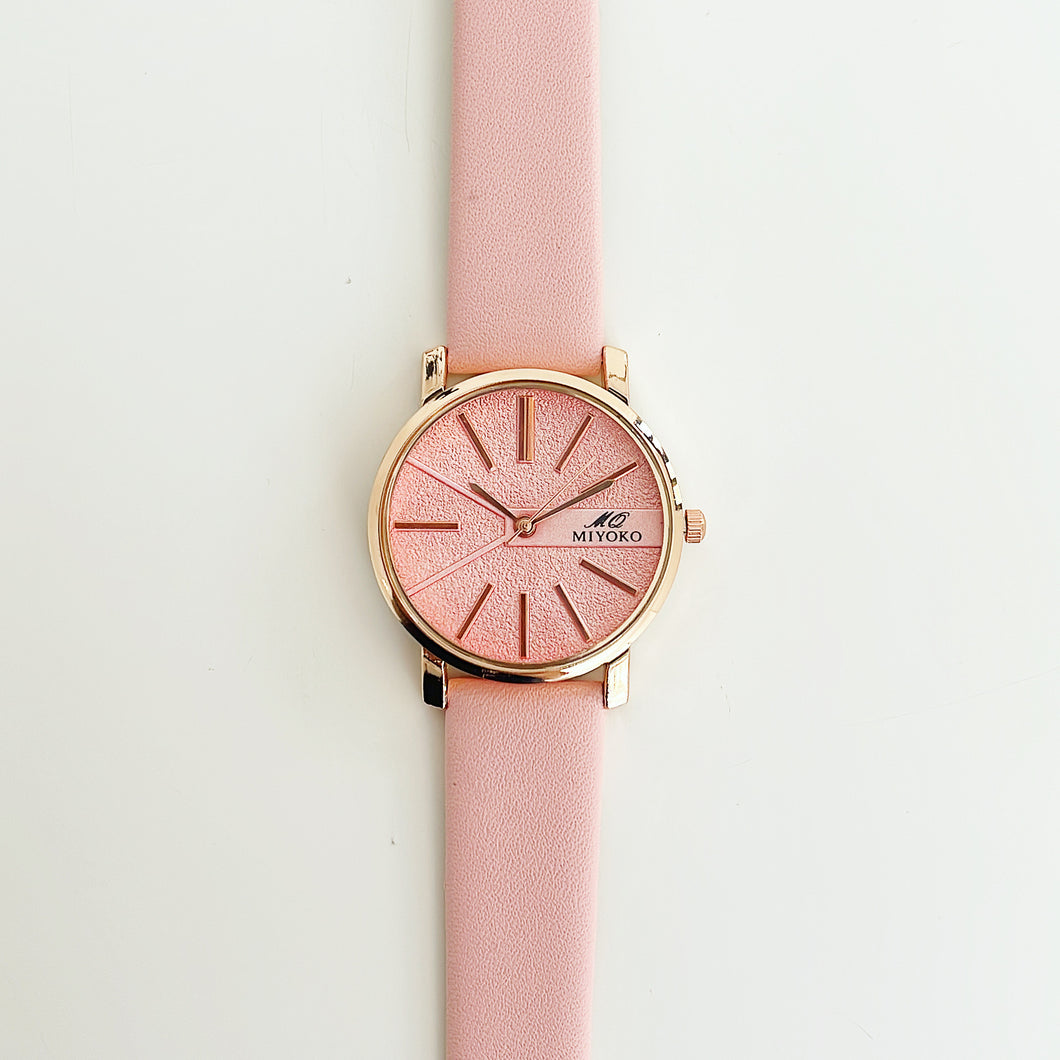 Pink Classic Leather Watch