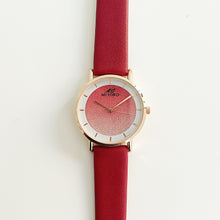 Load image into Gallery viewer, Wine Red Summer Leather Watch
