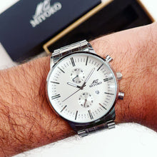 Load image into Gallery viewer, Silver In White Men Metal Watch
