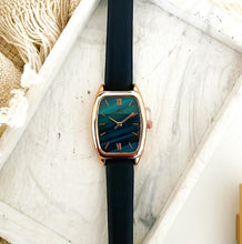 Load image into Gallery viewer, Black Rectangular Leather Watch
