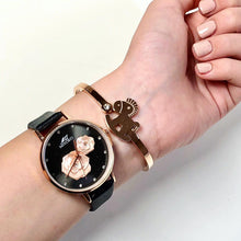 Load image into Gallery viewer, Black flowers watch set
