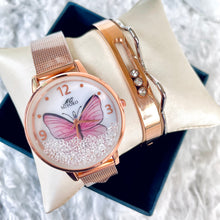 Load image into Gallery viewer, Pink Butterfly Rose Gold Set
