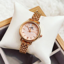 Load image into Gallery viewer, Rose Gold Pink Dial Marble Metal Watch
