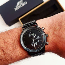 Load image into Gallery viewer, Black Men Metal Watch
