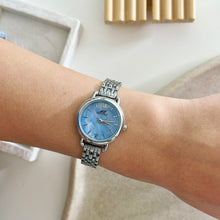 Load image into Gallery viewer, Silver Blue Dial Marble Metal Watch
