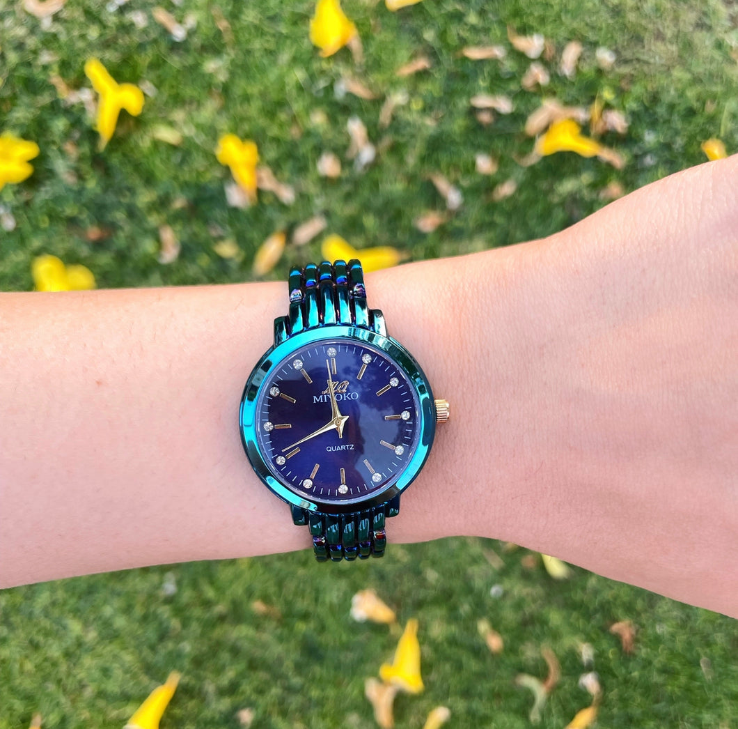 Midnight Blue Quartz Metal Watch