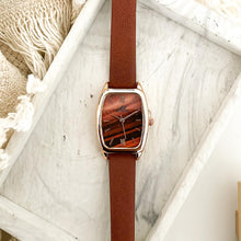 Load image into Gallery viewer, Brown Rectangular Leather Watch
