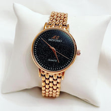 Load image into Gallery viewer, Rose Gold In Black Galaxy Metal Watch
