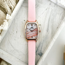 Load image into Gallery viewer, Pink Rectangular Leather Watch
