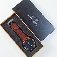 Load image into Gallery viewer, Brown In Rose Gold and Blue Thick Men Watch
