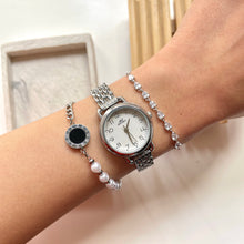 Load image into Gallery viewer, Silver White Dial Watch Set
