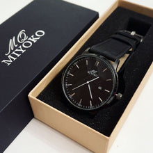 Load image into Gallery viewer, Black Leather Elegant Men Watch
